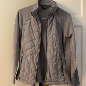 New balance fleece jacket. Worn once. Size small. Gray.